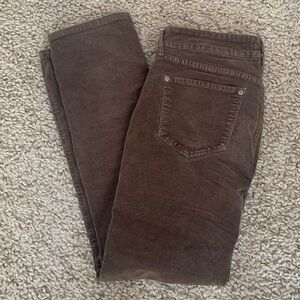 NYDJ Chocolate Brown Corduroy Straight Pant Jeans